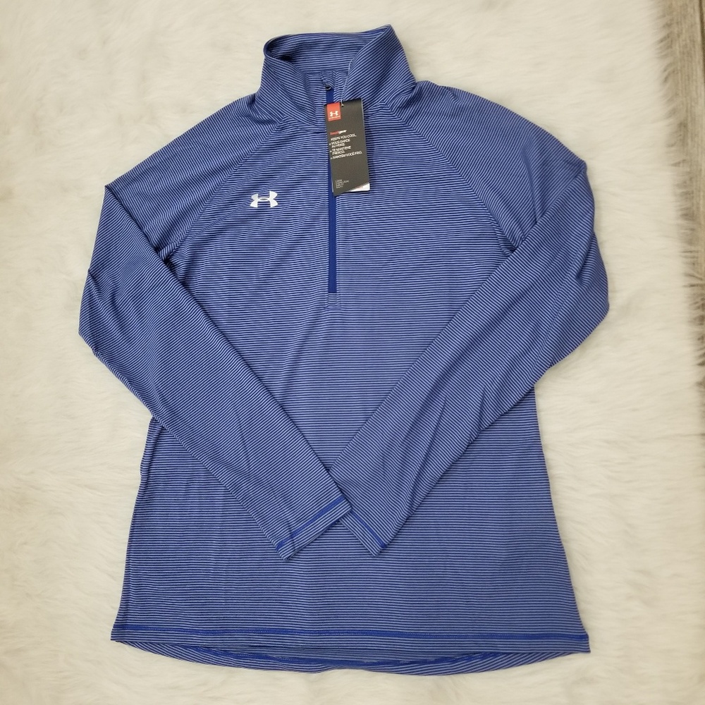 NWT Women's UNDER ARMOUR STRIPE TECH 1/4 ZIP